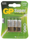Батарейка GP SUPER 4 шт AAA блистер/пленка